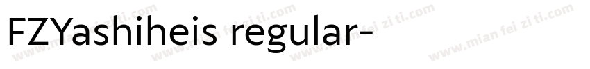 FZYashiheis regular字体转换